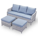 DERBY Set mobilier terasă/grădină, 2 fotolii, 2 taburete, canapea