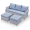 DERBY Set mobilier terasă/grădină, 2 fotolii, 2 taburete, canapea