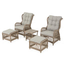 COSETTE Set mobilier terasă/grădină, 2 fotolii, 2 taburete și măsuță