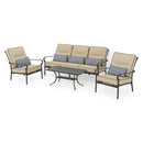 KINGSTON Set mobilier terasă/grădină, 2 fotolii, canapea și măsuță