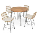 CHARLOTTE Set mobilier terasă/grădină, 4 scaune și masă bar