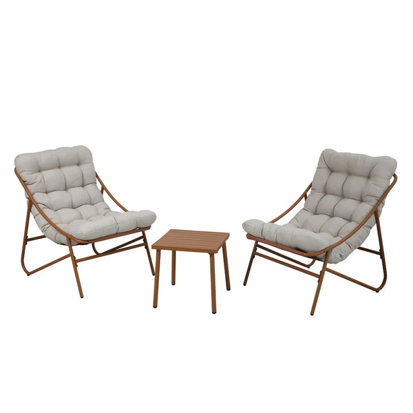 MARSEILLE Set mobilier terasă/grădină, 2 fotolii și măsuță