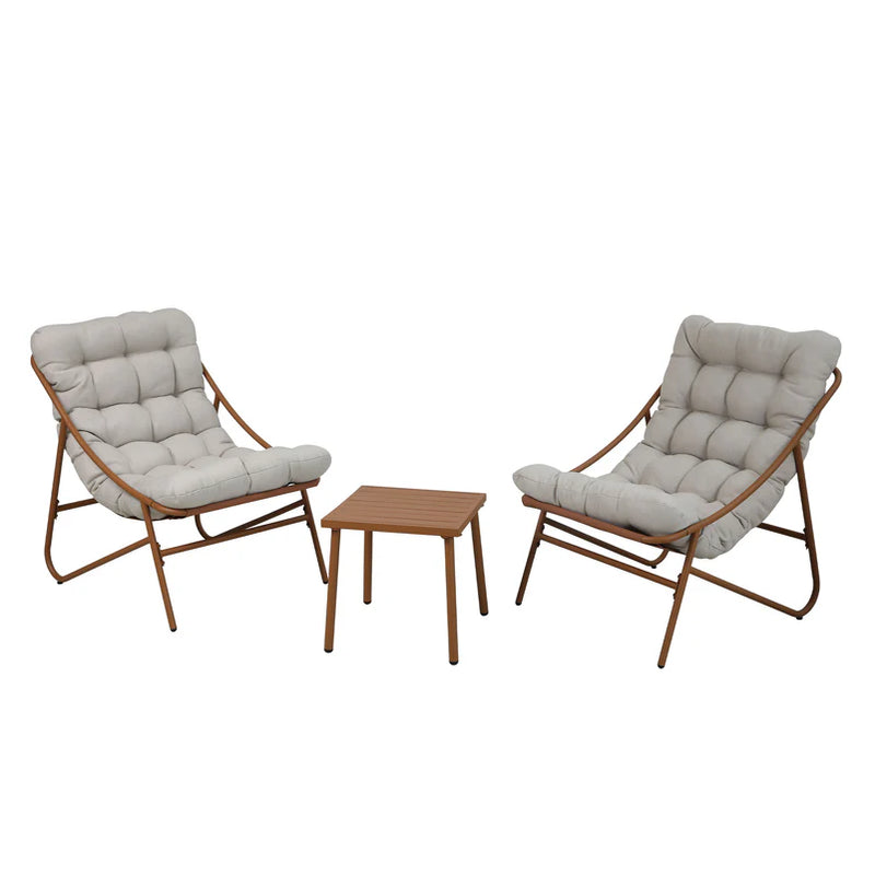 MARSEILLE Set mobilier terasă/grădină, 2 fotolii și măsuță