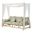 WARSAW Set mobilier terasă/grădină, 2 fotolii, canapea cu baldachin și 2 măsuțe