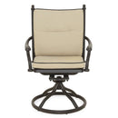 KINGSTON Set mobilier terasă/grădină, 2 scaune balansoare/rotative