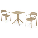 TIPPUS/CRUSOE Set mobilier terasă/grădină, masă și 2 scaune bej
