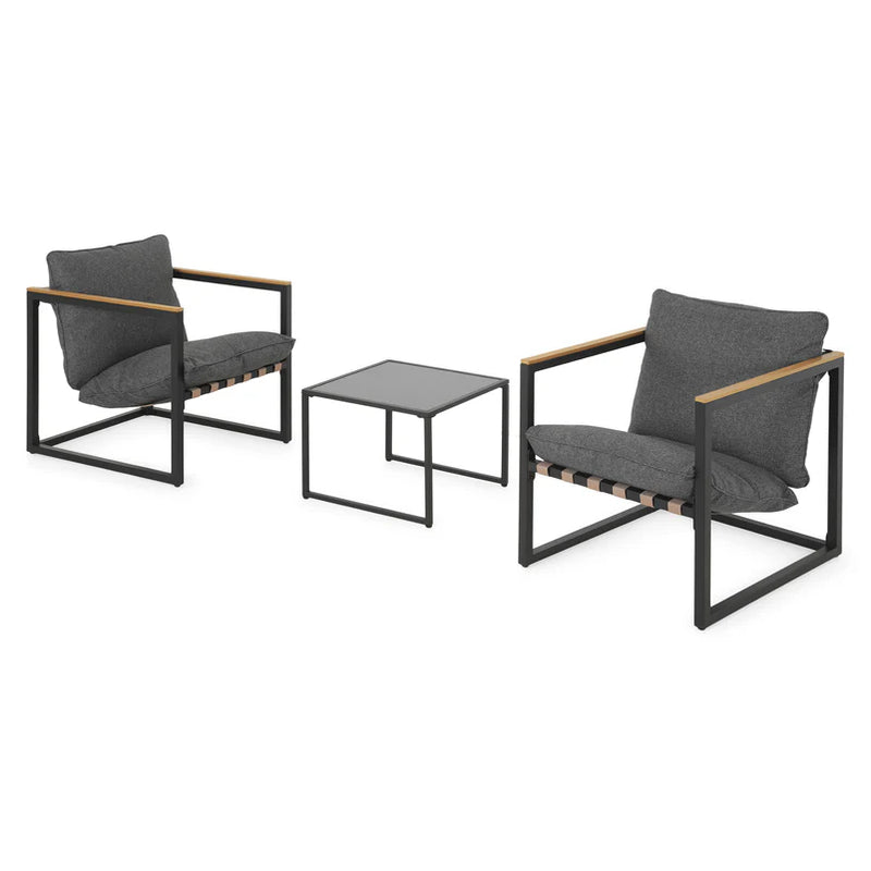 ALTHEA Set mobilier terasă/grădină, 2 fotolii și măsuță