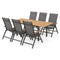 MARCUS/EASY Set mobilier terasă/grădină, 6 scaune și masă extensibilă