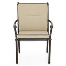 KINGSTON Set mobilier terasă/grădină, 4 scaune suprapozabile