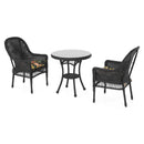 SUSAN Set mobilier terasă/grădină, 2 scaune și masă rotundă cafea