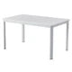 MARTA Set mobilier terasă/grădină, 6 scaune și masă alb