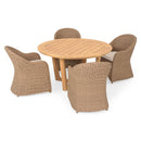 TOBAGO Set mobilier terasă/grădină, 4 scaune și masă