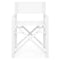 DIRECTOR Set mobilier terasă/grădină, 2 scaune pliabile alb