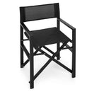 DIRECTOR Set mobilier terasă/grădină, 2 scaune pliabile negru