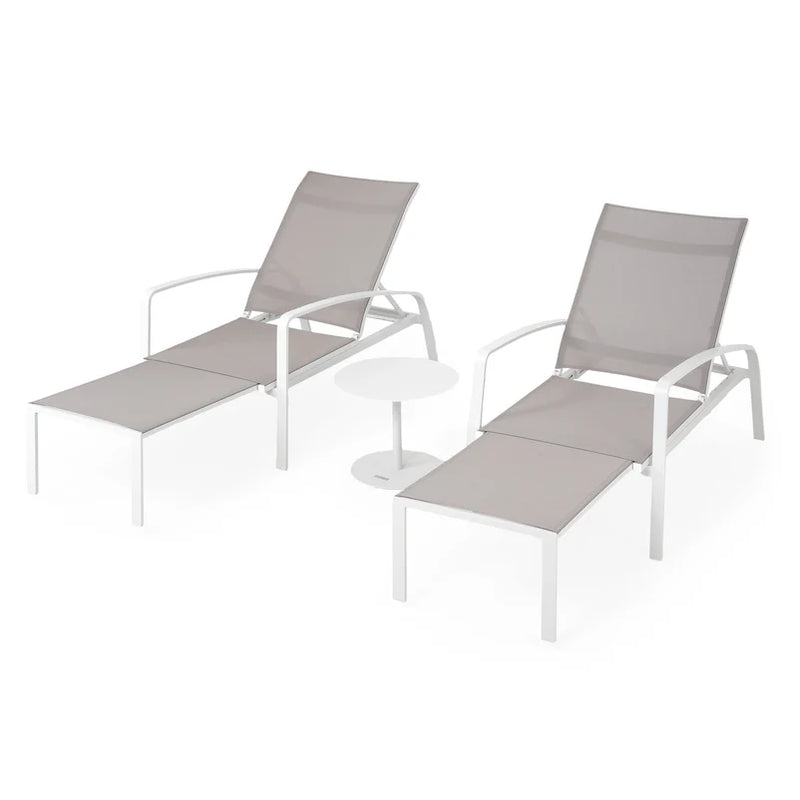 COSMO Set mobilier terasă/gradină, 2 șezlonguri și măsuță