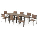 LUCCA Set mobilier terasă/grădină, 8 scaune și masă extensibilă