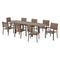 LUCCA Set mobilier terasă/grădină, 8 scaune și masă extensibilă