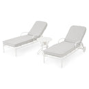 BOTANIC Set mobilier terasă/grădină, 2 șezlonguri și măsuță