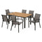 MARCUS/SILVIE Set mobilier terasă/grădină, 6 scaune și masă extensibilă