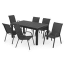 ENCORE/BASIC Set mobilier terasă/grădină, 6 scaune și masă extensibilă