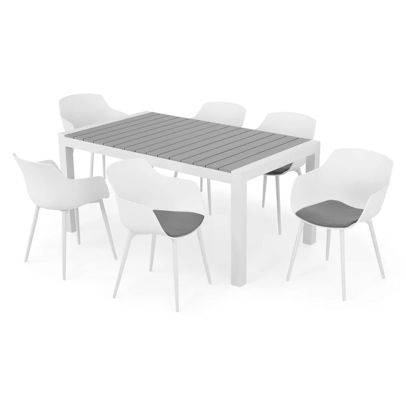 ENCORE/PACO Set mobilier terasă/grădină, 6 scaune și masă extensibilă