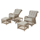 COSETTE Set mobilier terasă/grădină, 2 fotolii, 2 taburete și măsuță