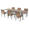 LUCCA Set mobilier terasă/grădină, 6 scaune și masă extensibilă