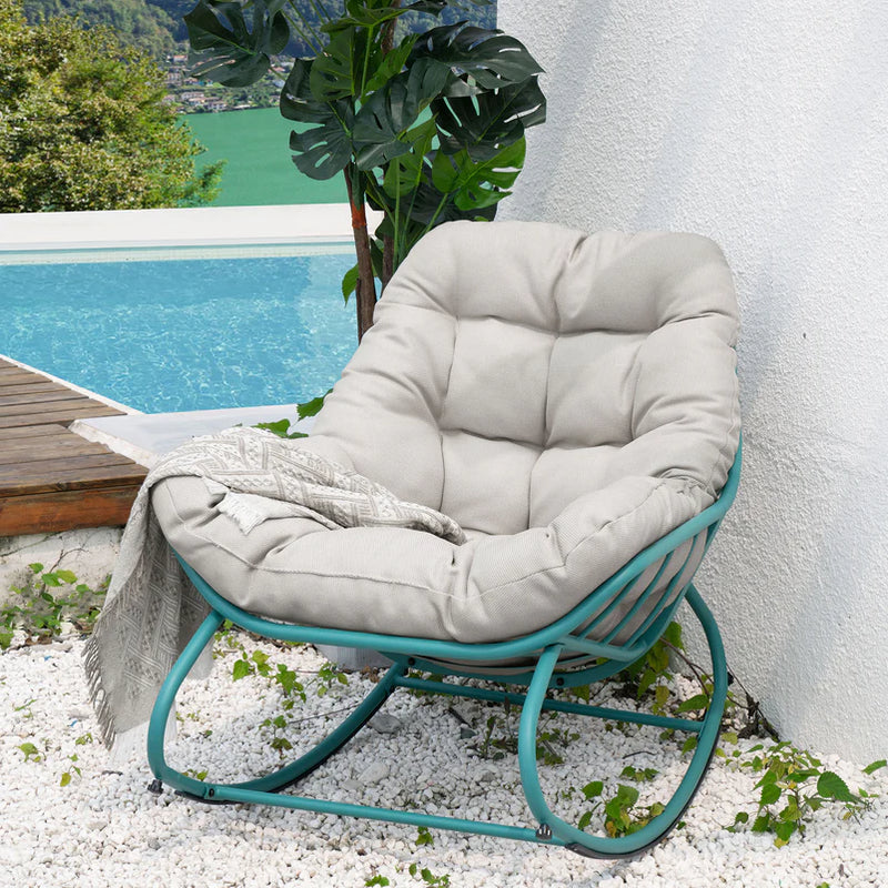 ALICANTE Set mobilier terasă/grădină, 2 fotolii balansoar și măsuță