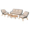 DANAO Set mobilier terasă/grădină, 2 fotolii, canapea și 2 măsuțe