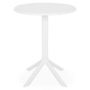 CIRCLE/CRUSOE Set mobilier terasă/grădină, 2 scaune și masă alb