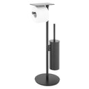 DOTTY Suport stativ perie WC și hârtie igienică negru