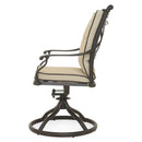KINGSTON Set mobilier terasă/grădină, 2 scaune balansoare/rotative