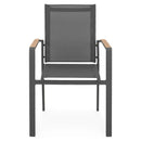 PAFOS Set mobilier terasă/grădină, masă și 4 scaune suprapozabile