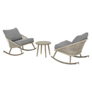 AVERY CREEK Set mobilier terasă/grădină, 2 balansoare și măsuță