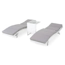 IBIZA Set mobilier terasă/terasă, 2 șezlonguri și măsuță