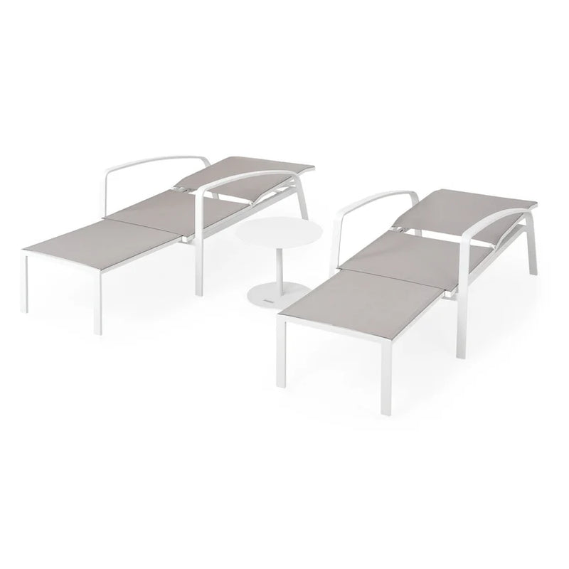 COSMO Set mobilier terasă/gradină, 2 șezlonguri și măsuță