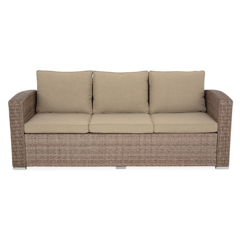 NORWICH Set mobilier terasă/grădină, 2 fotolii, canapea și măsuță reglabilă
