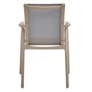 MARTA Set mobilier terasă/grădină, 4 scaune și masă sampanie