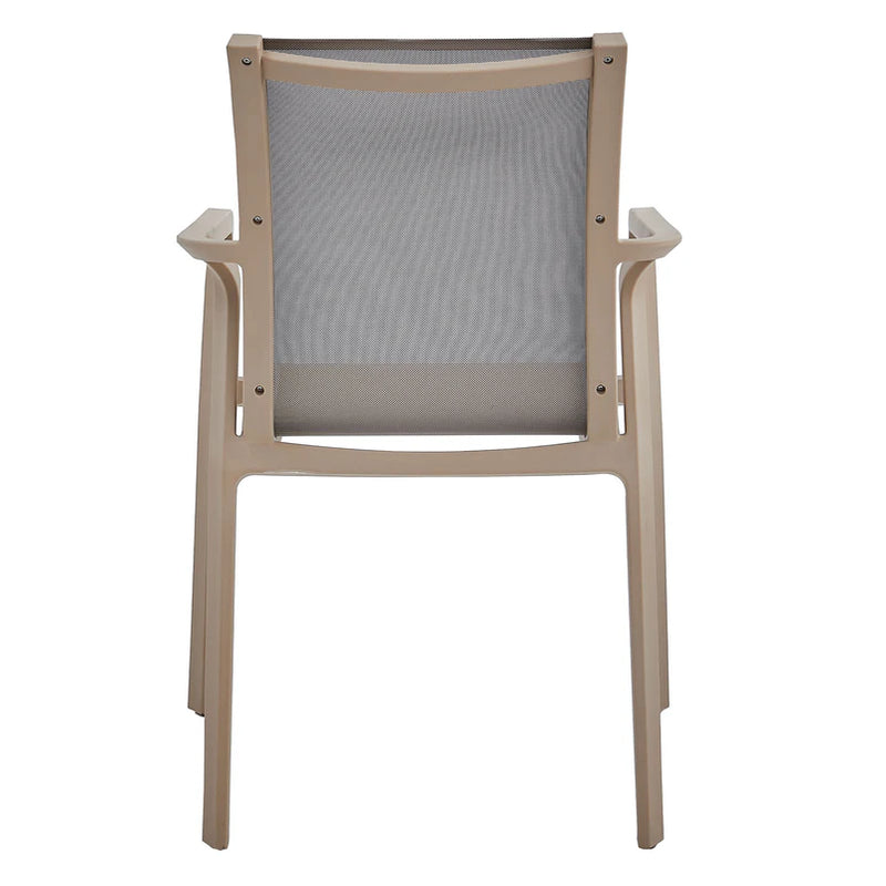 MARTA Set mobilier terasă/grădină, 4 scaune și masă sampanie