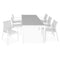 ENCORE/BARIA Set mobilier terasă/grădină, 6 scaune și masă extensibila