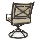 KINGSTON Set mobilier terasă/grădină, 2 scaune balansoare/rotative