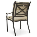 KINGSTON Set mobilier terasă/grădină, 4 scaune suprapozabile