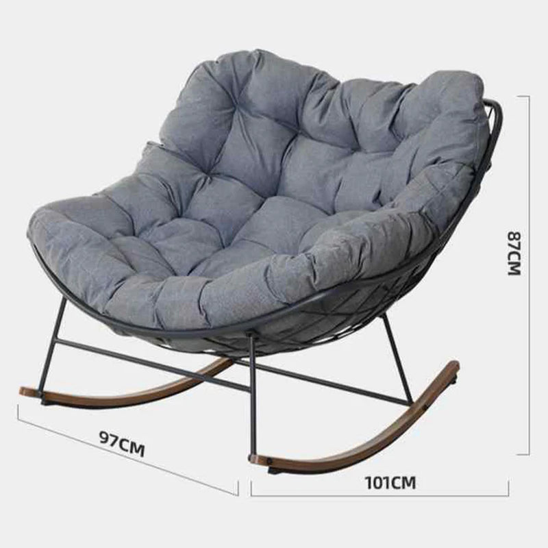 ROYAL Set mobilier terasă/grădină, 2 balansoare și măsuță cafea