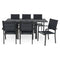 LUCCA Set mobilier terasă/grădină, 6 scaune și masă extensibilă