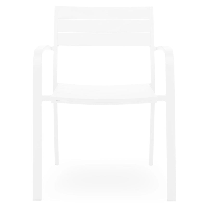 HAVEN Set mobilier terasă/grădină, 4 scaune și masă alb