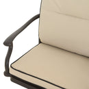 KINGSTON Set mobilier terasă/grădină, 2 scaune balansoare/rotative