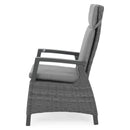 BAKU Set mobilier terasă/grădină, 2 scaune cu spătar reglabil
