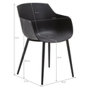 PACO Set mobilier terasă/grădină, 3 scaune negru