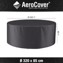 AERO Husă protecție set mobilier terasă/grădină masă rotundă