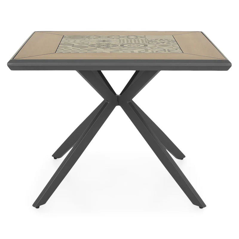 PAFOS Set mobilier terasă/grădină, masă și 4 scaune suprapozabile